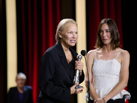 The film The Last Show Girl with its director Gia Coppola and actress Pamela Anderson receives the special jury prize during the 72nd editio...