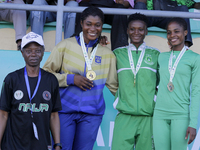 L-R: Bola Orodele, former Secretary General, Nigerian University Games Association (NUGA); Agnes Adwoa Adjei of the University of Ghana, sil...