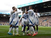 Willy Gnonto (Leeds United) scores his team's first goal during the Sky Bet Championship match between Leeds United and Coventry City at Ell...