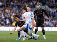 Tatsuhiro Sakamoto (Coventry City) battles with Ao Tanaka (Leeds United) in the Sky Bet Championship match between Leeds United and Coventry...