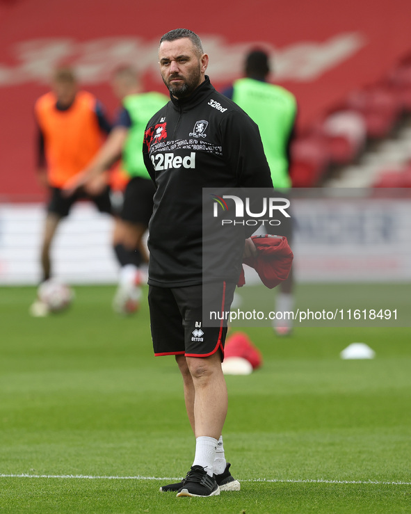 During the Sky Bet Championship match between Middlesbrough and Stoke City at the Riverside Stadium in Middlesbrough, England, on September...