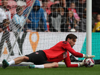 Sol Brynn warms up during the Sky Bet Championship match between Middlesbrough and Stoke City at the Riverside Stadium in Middlesbrough, Eng...