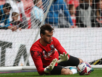 Sol Brynn warms up during the Sky Bet Championship match between Middlesbrough and Stoke City at the Riverside Stadium in Middlesbrough, Eng...