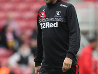 Middlesbrough 1st team coach Jonathan Woodgate during the Sky Bet Championship match between Middlesbrough and Stoke City at the Riverside S...