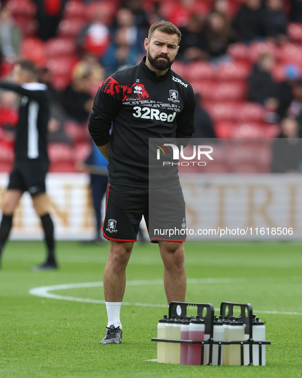 Middlesbrough's strength and conditioning coach John Thrower during the Sky Bet Championship match between Middlesbrough and Stoke City at t...