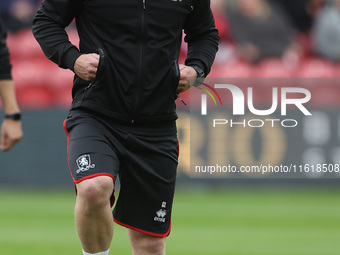 Middlesbrough 1st team coach Grant Leadbitter during the Sky Bet Championship match between Middlesbrough and Stoke City at the Riverside St...