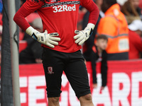 Sol Brynn of Middlesbrough warms up during the Sky Bet Championship match between Middlesbrough and Stoke City at the Riverside Stadium in M...