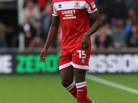 Anfernee Dijksteel of Middlesbrough during the Sky Bet Championship match between Middlesbrough and Stoke City at the Riverside Stadium in M...