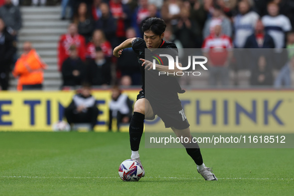 Bae Jun-Ho of Stoke City is in action during the Sky Bet Championship match between Middlesbrough and Stoke City at the Riverside Stadium in...