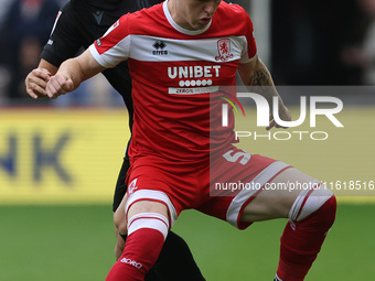 Bae Jun-Ho of Stoke City is in action against Middlesbrough's Ben Doak during the Sky Bet Championship match between Middlesbrough and Stoke...