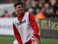 Middlesbrough's Law McCabe warms up during the Sky Bet Championship match between Middlesbrough and Stoke City at the Riverside Stadium in M...