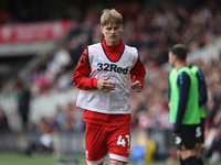 Harley Hunt of Middlesbrough warms up during the Sky Bet Championship match between Middlesbrough and Stoke City at the Riverside Stadium in...