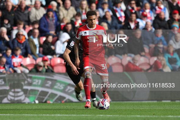 Middlesbrough's Neto Borges is in action during the Sky Bet Championship match between Middlesbrough and Stoke City at the Riverside Stadium...