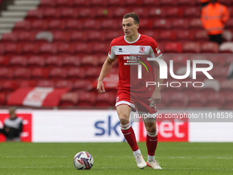 George Edmundson of Middlesbrough is in action during the Sky Bet Championship match between Middlesbrough and Stoke City at the Riverside S...