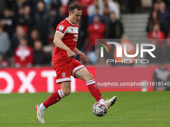 George Edmundson of Middlesbrough is in action during the Sky Bet Championship match between Middlesbrough and Stoke City at the Riverside S...