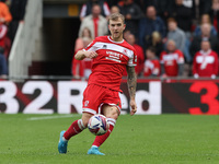 Riley McGree of Middlesbrough during the Sky Bet Championship match between Middlesbrough and Stoke City at the Riverside Stadium in Middles...