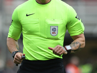 Match referee Stephen Martin during the Sky Bet Championship match between Middlesbrough and Stoke City at the Riverside Stadium in Middlesb...