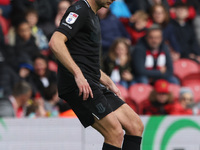 Stoke City's Ben Gibson is in action during the Sky Bet Championship match between Middlesbrough and Stoke City at the Riverside Stadium in...