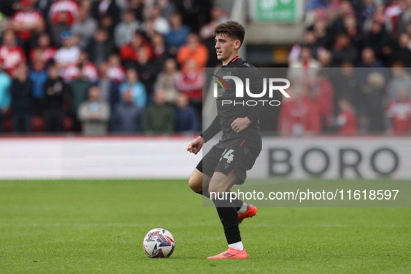 Stoke City's Andy Moran is in action during the Sky Bet Championship match between Middlesbrough and Stoke City at the Riverside Stadium in...