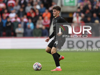 Stoke City's Andy Moran is in action during the Sky Bet Championship match between Middlesbrough and Stoke City at the Riverside Stadium in...