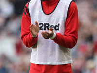 Delano Burgzorg of Middlesbrough during the Sky Bet Championship match between Middlesbrough and Stoke City at the Riverside Stadium in Midd...