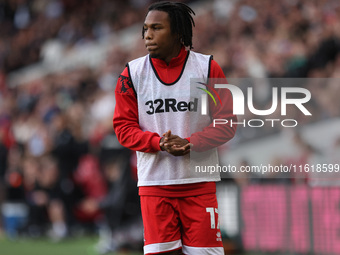 Micah Hamilton of Middlesbrough during the Sky Bet Championship match between Middlesbrough and Stoke City at the Riverside Stadium in Middl...