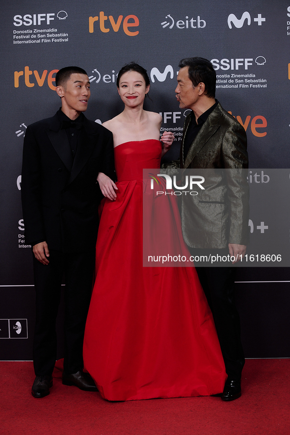 The closing red carpet takes place during the 72nd edition of the San Sebastian International Film Festival in San Sebastian, Spain, on Sept...