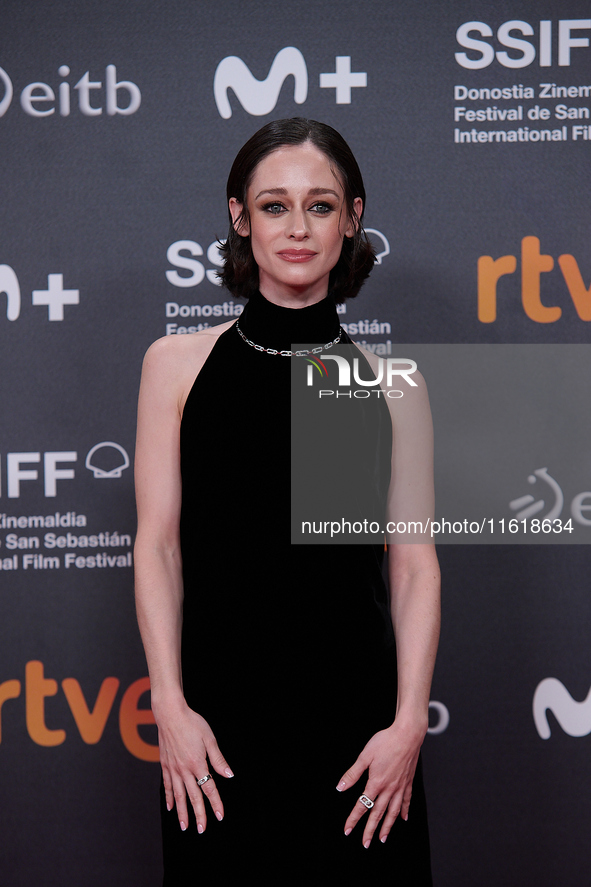 Elena Rivera attends the closing red carpet during the 72nd edition of the San Sebastian International Film Festival in San Sebastian, Spain...