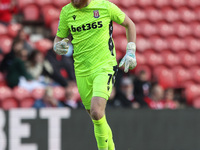 Viktor Johansson of Stoke City is in action during the Sky Bet Championship match between Middlesbrough and Stoke City at the Riverside Stad...