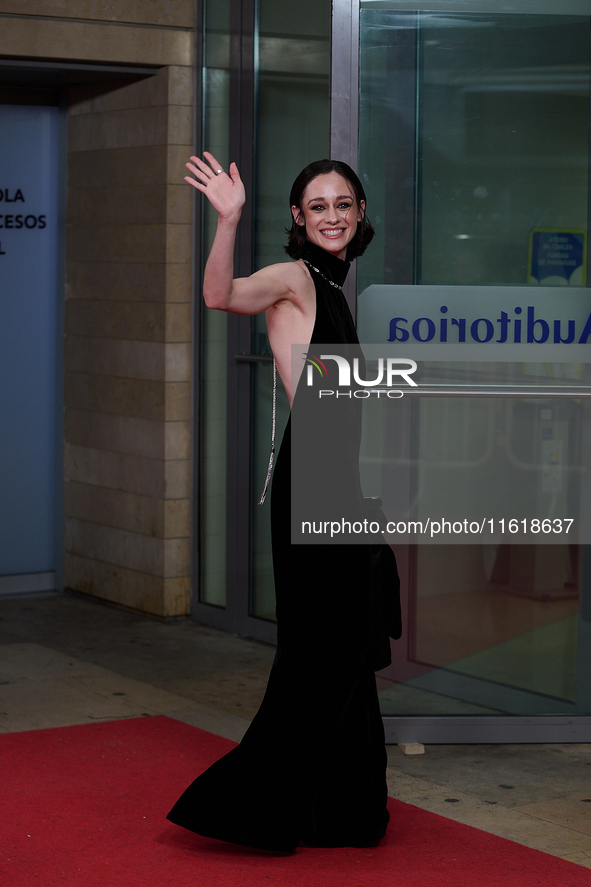 Elena Rivera attends the closing red carpet during the 72nd edition of the San Sebastian International Film Festival in San Sebastian, Spain...