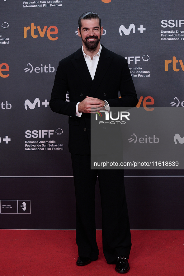 Miguel Angel Munoz attends the closing red carpet during the 72nd edition of the San Sebastian International Film Festival in San Sebastian,...