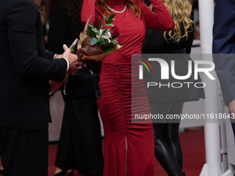 Maggie Civantos attends the closing red carpet during the 72nd edition of the San Sebastian International Film Festival in San Sebastian, Sp...