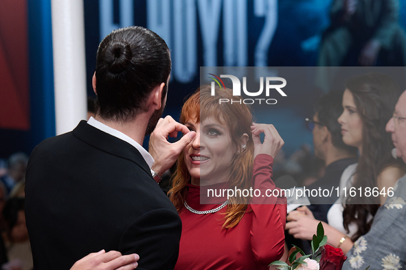 Maggie Civantos attends the closing red carpet during the 72nd edition of the San Sebastian International Film Festival in San Sebastian, Sp...