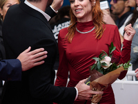 Maggie Civantos and Miguel Angel Munos attend the closing red carpet during the 72nd edition of the San Sebastian International Film Festiva...