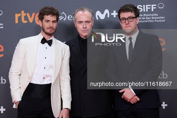 Andrew Garfield attends the closing red carpet during the 72nd edition of the San Sebastian International Film Festival in San Sebastian, Sp...