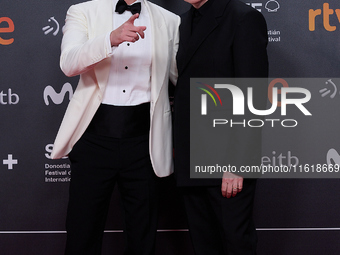 Andrew Garfield and John Crowley attend the closing red carpet during the 72nd edition of the San Sebastian International Film Festival in S...