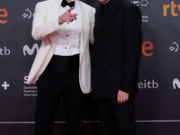 Andrew Garfield and John Crowley attend the closing red carpet during the 72nd edition of the San Sebastian International Film Festival in S...