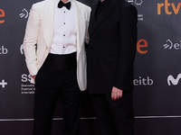 Andrew Garfield and John Crowley attend the closing red carpet during the 72nd edition of the San Sebastian International Film Festival in S...