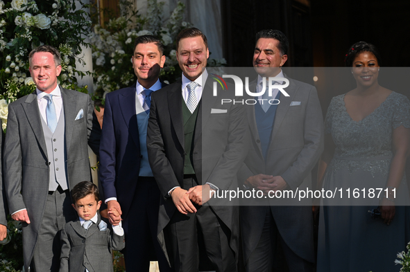 Matthew Kumar arrives at the Metropolitan Cathedral of Athens for his wedding with Princess Theodora of Greece in Athens, Greece, on Septemb...