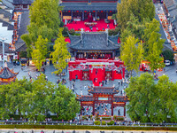 Tourists visit the Confucius Temple scenic spot in Nanjing, China, on September 28, 2024. (