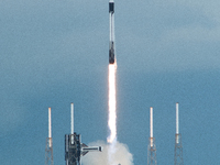 SpaceX Falcon 9 carrying Crew-9 lifts off from Cape Canaveral Space Force Station in Florida (