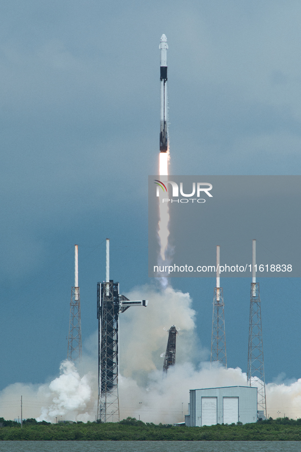 SpaceX Falcon 9 carrying Crew-9 lifts off from Cape Canaveral Space Force Station in Florida 