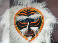 Tibetan opera masks are displayed at the Tibetan Sho Dun Festival at the Tibet Museum in Lhasa, Tibet, China, on August 8, 2024. (