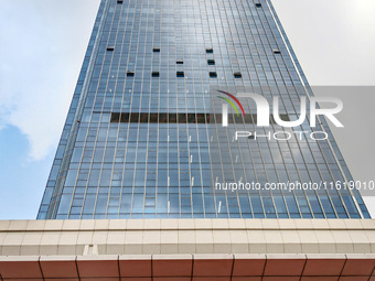 A photo taken on September 27, 2024, shows the office building of Shuanghui headquarters in Luohe, China, on September 27, 2024. (