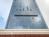 A photo taken on September 27, 2024, shows the office building of Shuanghui headquarters in Luohe, China, on September 27, 2024. (