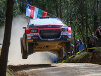 Driver Yohan Rossel and co-driver Arnaud Dunand of the team AEC - DG Sport Competition Citroen C3 face the first day of the race during the...