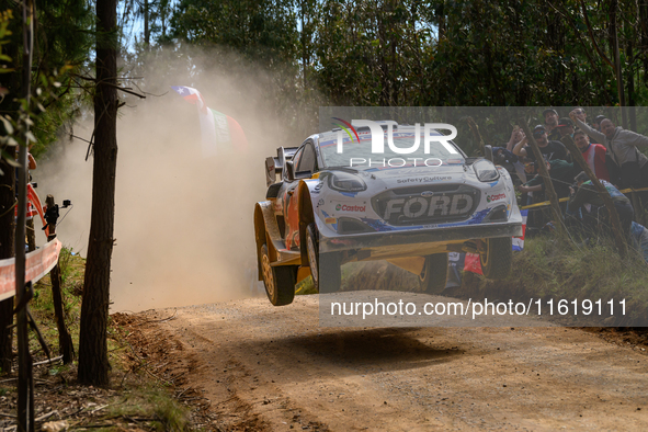 Driver Gregoire Munster and co-driver Louis Louka of the team M-Sport Ford World Rally Team Ford Puma Rally1 Hybrid face the first day of th...