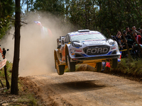 Driver Gregoire Munster and co-driver Louis Louka of the team M-Sport Ford World Rally Team Ford Puma Rally1 Hybrid face the first day of th...