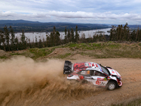 Driver Martins Sesks and co-driver Renars Francis of the team M-Sport Ford World Rally Team drive a Ford Puma Rally1 Hybrid. They face the s...