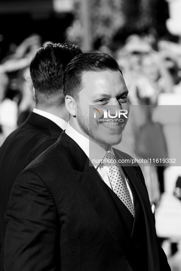 Matthew Jeremiah Kumar arrives for his wedding with Princess Theodora Glucksburg of Greece at the Metropolitan Cathedral of Athens in Athens...